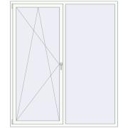 REHAU Euro 70 1800x2100 мм Білий (RAL 9016) з двох сторін