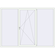 REHAU Euro 60 2550x1850 мм Білий (RAL 9016) з двох сторін