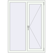 REHAU Euro 70 1010x1400 мм Білий (RAL 9016) з двох сторін