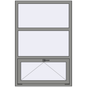 Вікна 1000x1500 мм Altest Pony 375 RAL 9007 Grey aluminium з двох сторін