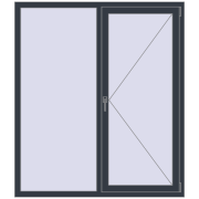 REHAU Euro 60 1425x1640 мм ANTHRACITE_GREY_STRUKTURAL з двох сторін REHAU Euro 60 1425x1640 мм ANTHRACITE_GREY_STRUKTURAL з двох сторін