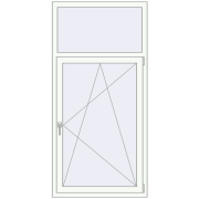 REHAU Euro 70 900x1850 мм Білий (RAL 9016) з двох сторін REHAU Euro 70 900x1850 мм Білий (RAL 9016) з двох сторін