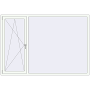 REHAU SYNEGO MD 2200x1500 мм Білий (RAL 9016) з двох сторін
