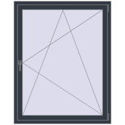 REHAU SYNEGO MD 1200x1500 мм ANTHRACITE_GREY_STRUKTURAL з двох сторін