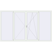 Вікна 3000x1800 мм REHAU Euro 70 Білий (RAL 9016) з двох сторін