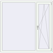 REHAU SYNEGO MD 1590x1570 мм Білий (RAL 9016) з двох сторін