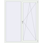 REHAU Euro 70 1600x2000 мм Білий (RAL 9016) з двох сторін