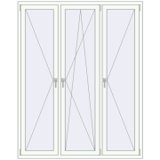 REHAU Brillant-Design 1620x2040 мм Білий (RAL 9016) з двох сторін