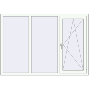REHAU SYNEGO MD 1800x1260 мм Білий (RAL 9016) з двох сторін