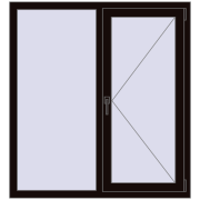 REHAU Brillant-Design 1200x1300 мм BLACK_BROWN з двох сторін