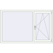 REHAU Brillant-Design 1640x1040 мм Білий (RAL 9016) з двох сторін