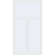 REHAU Euro 60 1250x2350 мм Білий (RAL 9016) з двох сторін