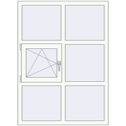 REHAU Euro 70 1100x1500 мм Білий (RAL 9016) з двох сторін