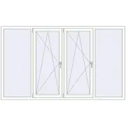 REHAU Euro 70 2450x1450 мм Білий (RAL 9016) з двох сторін