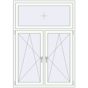 REHAU Euro 70 1250x1750 мм Білий (RAL 9016) з двох сторін