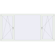 REHAU Euro 60 3000x1500 мм Білий (RAL 9016) з двох сторін