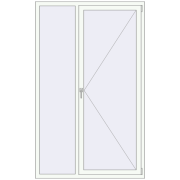 REHAU Euro 60 1300x2100 мм Білий (RAL 9016) з двох сторін