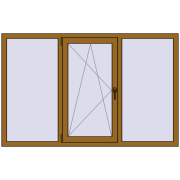 REHAU Euro 60 1800x1150 мм LIGHT_OAK з двох сторін REHAU Euro 60 1800x1150 мм LIGHT_OAK з двох сторін