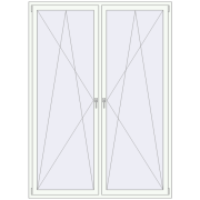 REHAU Euro 70 1710x2350 мм Білий (RAL 9016) з двох сторін