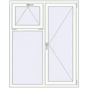 REHAU Euro 60 1200x1500 мм Білий (RAL 9016) з двох сторін REHAU Euro 60 1200x1500 мм Білий (RAL 9016) з двох сторін