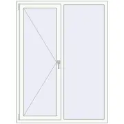 REHAU Euro 60 1300x1730 мм Білий (RAL 9016) з двох сторін