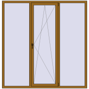 REHAU Euro 60 2000x2060 мм LIGHT_OAK з двох сторін