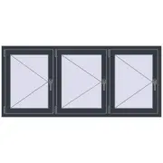 REHAU Euro 60 1800x800 мм ANTHRACITE_GREY_STRUKTURAL з двох сторін