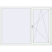 Вікна 2000x1500 мм REHAU Euro 60 Білий (RAL 9016) з двох сторін