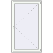 Вікна 1000x1750 мм REHAU Euro 60 Білий (RAL 9016) з двох сторін Вікна 1000x1750 мм REHAU Euro 60 Білий (RAL 9016) з двох сторін