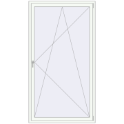 REHAU Euro 60 1200x2200 мм Білий (RAL 9016) з двох сторін REHAU Euro 60 1200x2200 мм Білий (RAL 9016) з двох сторін