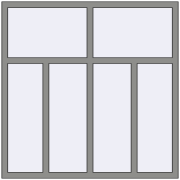 Altest Pony 375 1500x1500 мм RAL 9007 Grey aluminium з двох сторін