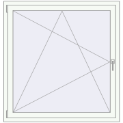 REHAU Euro 70 1250x1300 мм Білий (RAL 9016) з двох сторін