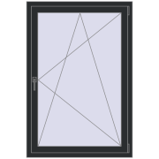 Altest Pony 375 950x1400 мм RAL 9017 Traffic black з двох сторін