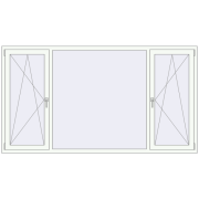 REHAU Brillant-Design 2410x1320 мм Білий (RAL 9016) з двох сторін