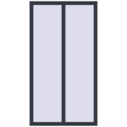 REHAU Euro 60 900x1650 мм ANTHRACITE_GREY_STRUKTURAL з двох сторін