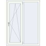 REHAU Euro 70 1070x1450 мм Білий (RAL 9016) з двох сторін REHAU Euro 70 1070x1450 мм Білий (RAL 9016) з двох сторін