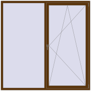 REHAU Euro 70 2000x2000 мм WALNUT з двох сторін REHAU Euro 70 2000x2000 мм WALNUT з двох сторін