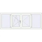 REHAU Euro 60 1800x700 мм Білий (RAL 9016) з двох сторін
