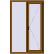 REHAU SYNEGO MD 1100x1750 мм GOLDEN OAK з двох сторін