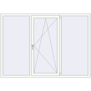 REHAU Euro 70 2100x1500 мм Білий (RAL 9016) з двох сторін REHAU Euro 70 2100x1500 мм Білий (RAL 9016) з двох сторін