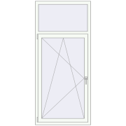 REHAU Euro 60 870x1940 мм Білий (RAL 9016) з двох сторін
