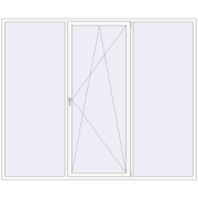 REHAU Euro 60 2900x2400 мм Білий (RAL 9016) з двох сторін