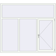 REHAU Euro 70 1900x1700 мм Білий (RAL 9016) з двох сторін