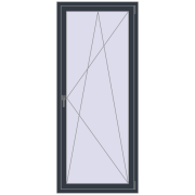 REHAU Euro 70 850x2000 мм ANTHRACITE_GREY_STRUKTURAL з двох сторін