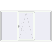 Вікна 2500x1500 мм REHAU Euro 60 Білий (RAL 9016) з двох сторін