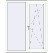 REHAU Euro 60 1120x1430 мм Білий (RAL 9016) з двох сторін