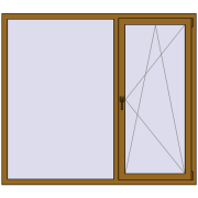 REHAU SYNEGO MD 1760x1550 мм LIGHT_OAK з двох сторін