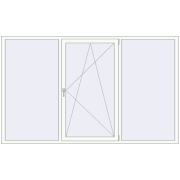 REHAU Euro 60 2560x1560 мм Білий (RAL 9016) з двох сторін