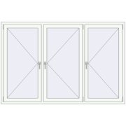 REHAU Euro 70 2080x1380 мм Білий (RAL 9016) з двох сторін