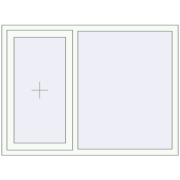 REHAU Euro 70 1450x1070 мм Білий (RAL 9016) з двох сторін